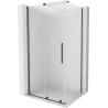 Mexen Velar sliding shower cabin 110 x 100 cm, frost, brushed gun gray - 871-110-100-31-66