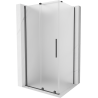 Mexen Velar sliding shower enclosure 120 x 80 cm, frost, brushed gun gray - 871-120-080-31-66