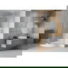 Mexen Rio shower cabin semicircular 80 x 80 cm, frosted, chrome + Rio shower tray, white - 863-080-080-01-30-4710