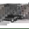 Mexen Velar sliding shower cabin 110 x 110 cm, frost, gun gray brushed - 871-110-110-31-66