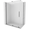 Mexen Velar sliding shower cabin 130 x 70 cm, frost, brushed gun gray - 871-130-070-31-66