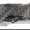 Mexen Velar sliding shower cabin 140 x 85 cm, frost, brushed gun gray - 871-140-085-31-66