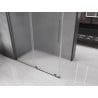 Mexen Velar sliding shower enclosure 140 x 80 cm, frost, brushed gun gray - 871-140-080-31-66