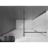 Mexen Velar sliding shower enclosure 140 x 80 cm, frost, brushed gun gray - 871-140-080-31-66