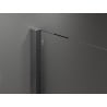 Mexen Velar Sliding Shower Enclosure 140 x 85 cm, Frosted, Gun Gray Brushed - 871-140-085-31-66