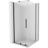 Mexen Velar sliding shower enclosure 90 x 90 cm, frost, black - 871-090-090-31-70