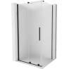Mexen Velar sliding shower enclosure 100 x 70 cm, frost, black - 871-100-070-31-70
