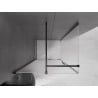 Mexen Velar Sliding Shower Cabin 100 x 75 cm, Frosted, Black - 871-100-075-31-70