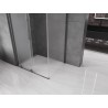 Mexen Velar sliding shower cabin 130 x 90 cm, frosted, brushed gun gray - 871-130-090-31-66