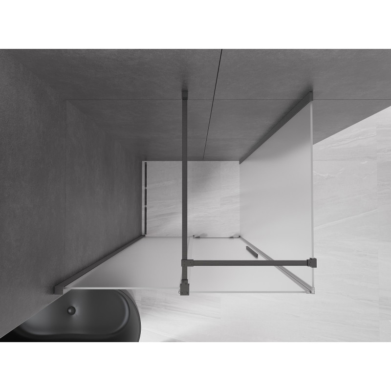 Mexen Velar sliding shower cabin 130 x 90 cm, frosted, brushed gun gray - 871-130-090-31-66