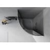 Mexen Rio semicircular shower cabin 70 x 70 cm, graphite, chrome + Rio tray, white - 863-070-070-01-40-4710