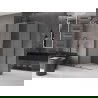Mexen Velar sliding shower cabin 140 x 100 cm, frost, brushed gun gray - 871-140-100-31-66