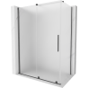 Mexen Velar sliding shower enclosure 160 x 85 cm, frost, gun gray brushed - 871-160-085-31-66
