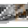 Mexen Rio Shower Cabin Semi-Circular 80 x 80 cm, Graphite, Chrome + Rio Tray, White - 863-080-080-01-40-4710