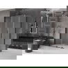 Mexen Velar sliding shower enclosure 120 x 85 cm, frost, black - 871-120-085-31-70