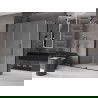 Mexen Velar sliding shower enclosure 150 x 70 cm, frost, black - 871-150-070-31-70