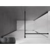 Mexen Velar sliding shower enclosure 150 x 70 cm, frost, black - 871-150-070-31-70
