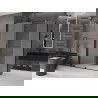 Mexen Velar sliding shower enclosure 160 x 80 cm, frost, black - 871-160-080-31-70