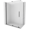Mexen Velar sliding shower cabin 160 x 80 cm, frost, black - 871-160-080-31-70