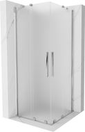 Mexen Velar Duo Sliding Shower Cabin 80 x 80 cm, Frosted, Chrome - 871-080-080-32-01