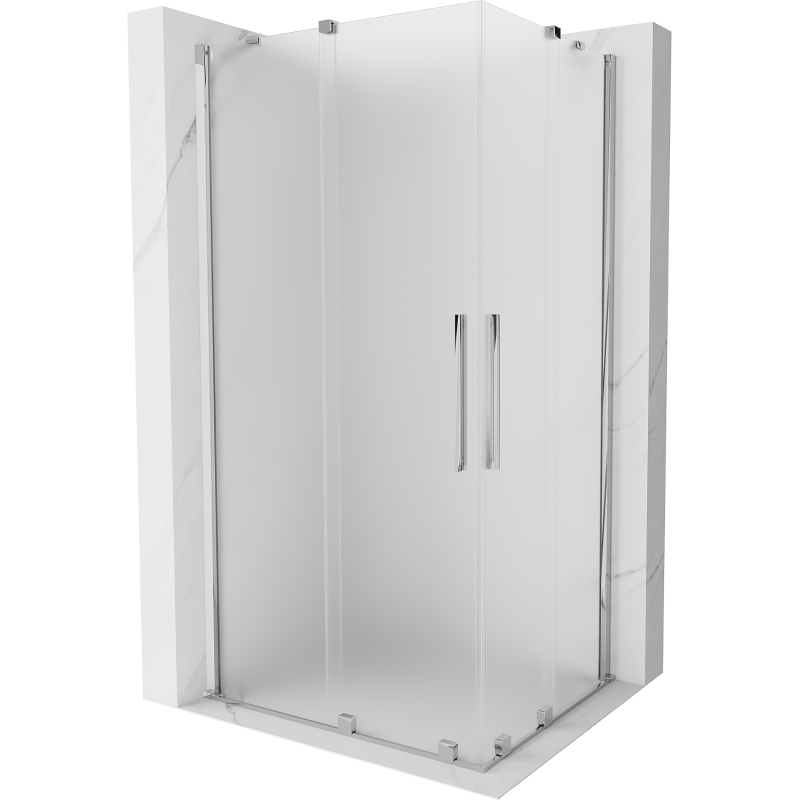 Mexen Velar Duo sliding shower cabin 100 x 90 cm, frost, chrome - 871-100-090-32-01