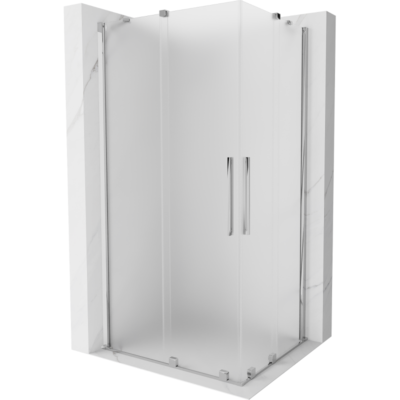 Mexen Velar Duo sliding shower enclosure 100 x 90 cm, frost, chrome - 871-100-090-32-01
