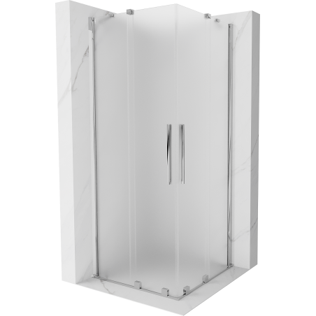 Mexen Velar Duo sliding shower enclosure 100 x 100 cm, frost, chrome - 871-100-100-32-01