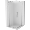 Mexen Velar Duo sliding shower enclosure 100 x 100 cm, frost, chrome - 871-100-100-32-01