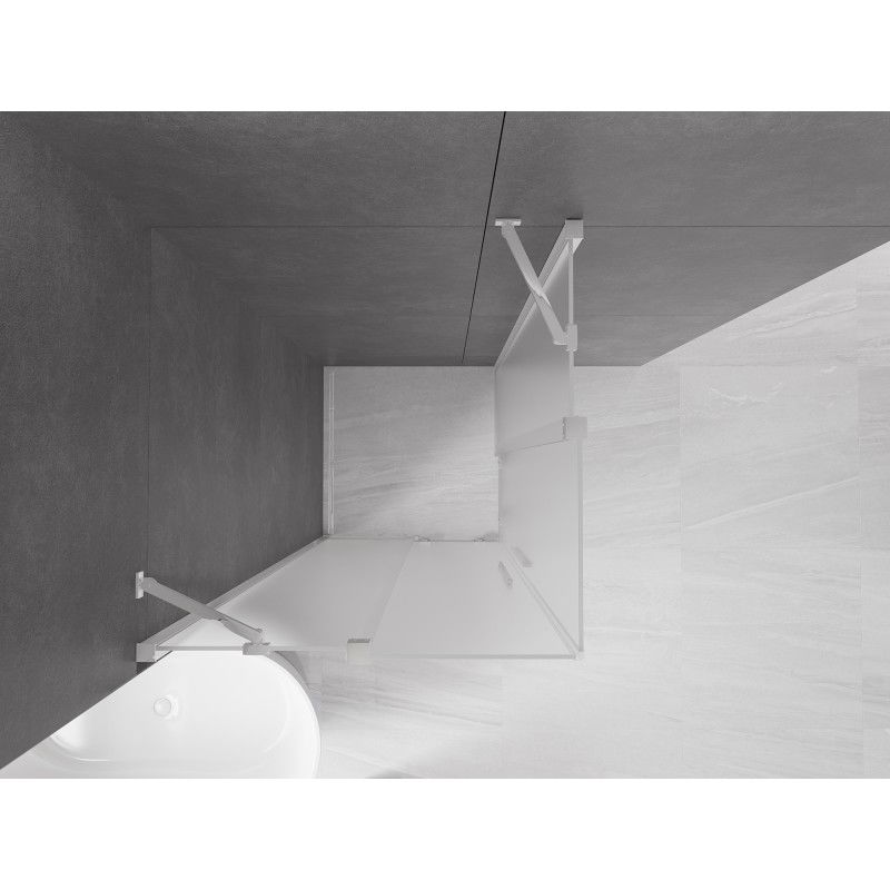 Mexen Velar Duo sliding shower cabin 90 x 90 cm, frost, chrome - 871-090-090-32-01