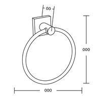 Mexen Rufo towel rack, black - 7050932-70