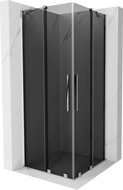 Mexen Velar Duo sliding shower enclosure 90 x 90 cm, graphite, chrome - 871-090-090-42-01