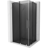 Mexen Velar Duo sliding shower cabin 90 x 80 cm, graphite, chrome - 871-090-080-42-01
