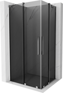 Mexen Velar Duo sliding shower cabin 90 x 80 cm, graphite, chrome - 871-090-080-42-01