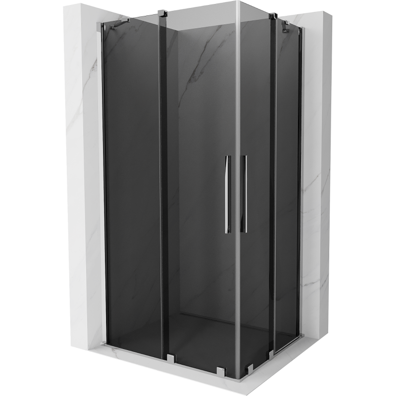 Mexen Velar Duo sliding shower cabin 100 x 90 cm, graphite, chrome - 871-100-090-42-01