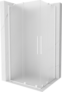 Mexen Velar Duo sliding shower enclosure 90 x 80 cm, frosted, white - 871-090-080-32-20