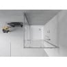 Mexen Rio square shower cubicle 80 x 80 cm, Transparent, Chrome + shower tray Rio, White - 860-080-080-01-00-4510