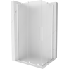 Mexen Velar Duo sliding shower enclosure 100 x 90 cm, frost, white - 871-100-090-32-20
