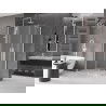Mexen Velar Duo sliding shower enclosure 100 x 90 cm, frost, white - 871-100-090-32-20