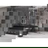 Mexen Velar sliding shower enclosure 90 x 100 cm, frost, gun metal - 871-090-100-31-95