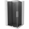 Mexen Velar Duo sliding shower cabin 100 x 90 cm, graphite, white - 871-100-090-42-20