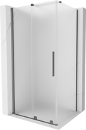 Mexen Velar Sliding Shower Cabin 100 x 80 cm, Frosted, Gun Metal - 871-100-080-31-95