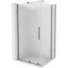 Mexen Velar sliding shower enclosure 100 x 75 cm, frosted, gun metal - 871-100-075-31-95