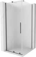 Mexen Velar sliding shower cabin 100 x 100 cm, frost, gun metal - 871-100-100-31-95