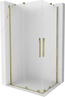 Mexen Velar Duo sliding shower enclosure 90 x 80 cm, frost, gold - 871-090-080-32-50
