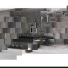 Mexen Velar Duo sliding shower cabin 90 x 80 cm, frost, gold - 871-090-080-32-50