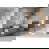Mexen Rio square shower cubicle 80 x 80 cm, Stripes, Chrome + shower tray Rio, White - 860-080-080-01-20-4510