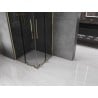 Mexen Velar Duo sliding shower cabin 80 x 80 cm, graphite, gold - 871-080-080-42-50