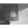 Mexen Velar Duo sliding shower cabin 80 x 80 cm, graphite, gold - 871-080-080-42-50