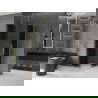 Mexen Velar Duo sliding shower cabin 100 x 100 cm, graphite, gold - 871-100-100-42-50