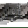 Mexen Velar Duo sliding shower enclosure 90 x 80 cm, graphite, gold - 871-090-080-42-50